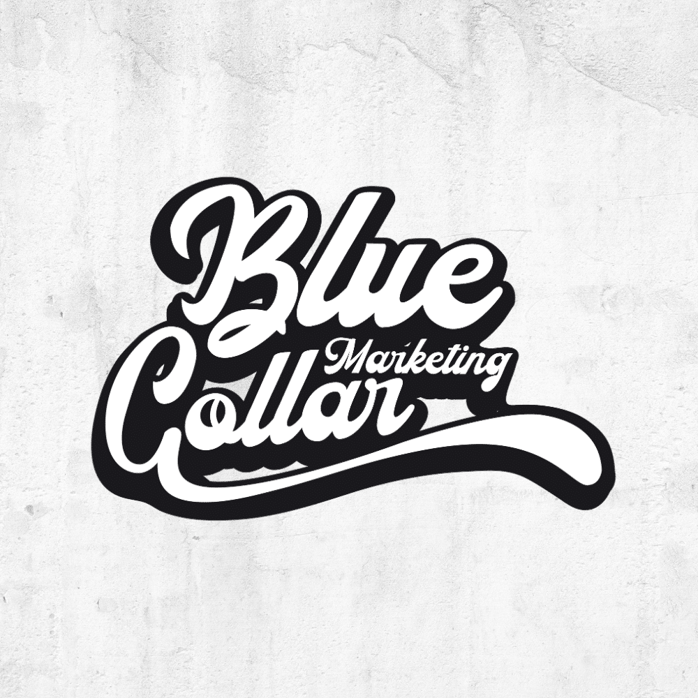Blue Collar Marketing Logo Sticker - Black